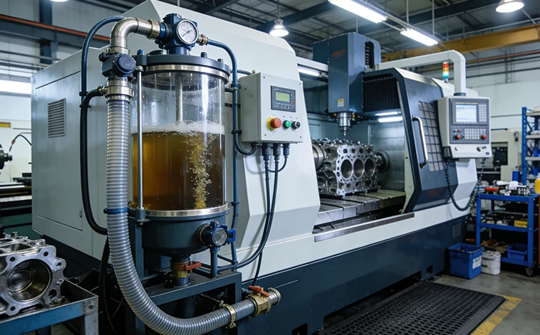 Das japanische Projekt zur K&uuml;hlmittelfiltration f&uuml;r die Verarbeitung von Automobilmotorteilen K&uuml;hlmittelfilterung f&uuml;r die Motorteileherstellung in Japan